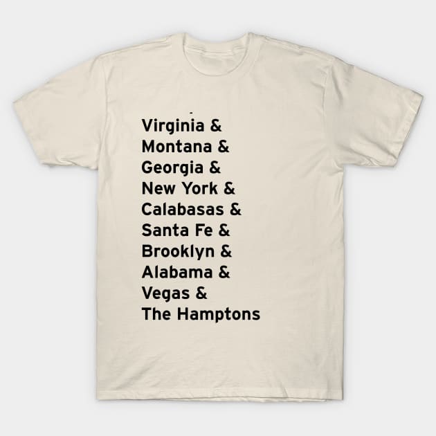 The Album Places T-Shirt by MickeysCloset